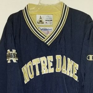 Champion Notre Dame pull over jacket.